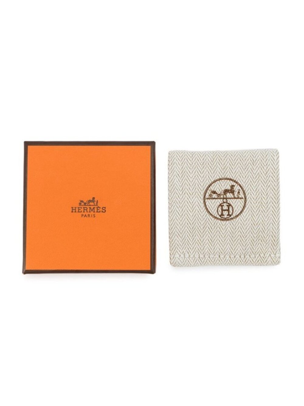 Hermes Brooch Chaine D'ancre Orange Miniature Silver Epsom Minyan - Picture 9 of 9